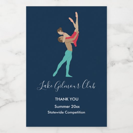 ballet voedselcontainer etiket (Enkel label)