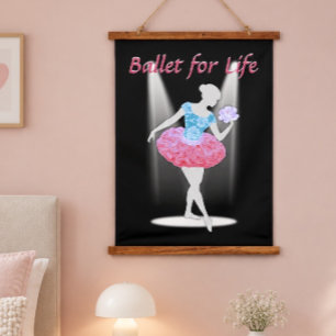 Ballet voor Leven Ballerina Hangend Wandkleed