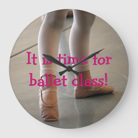 BALLET WALL CLOCK, BALLET CLASTIME GROTE KLOK (Voorkant)