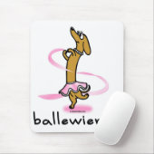 Ballet Wiener Dog Mousepad Muismat (Met muis)