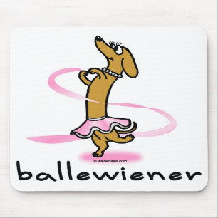 Ballet Wiener Dog Mousepad Muismat