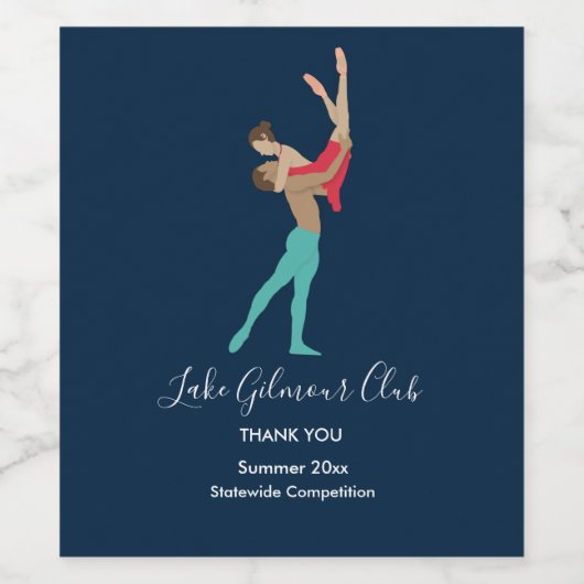 ballet wijn etiket (Enkel label)