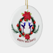 Ballet Winter Feestdagen Art Keramisch Ornament (Rechts)