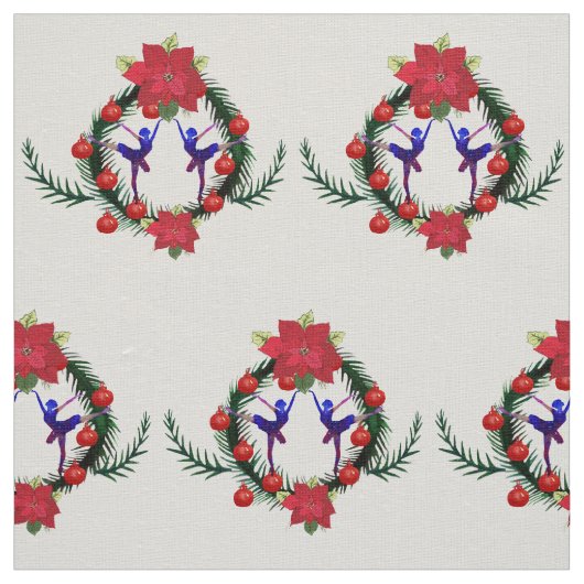 Ballet Winter Feestdagen Art Stof (Swatch)