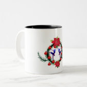 Ballet Winter Feestdagen Art Tweekleurige Koffiemok (Voorkant links)