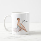 Ballet Woman Personalized  Koffiemok (Links)