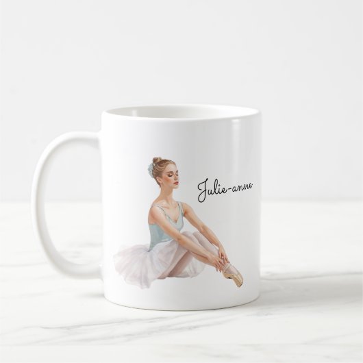 Ballet Woman Personalized Koffiemok (Links)