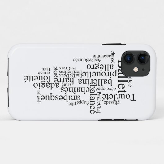 Ballet Word Cloud Phone Case (Achterkant (horizontaal))