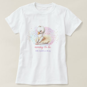 Ballet zwaan baby meisje douche mama-to-be t-shirt