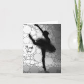 Ballet Zwart Wit Ballerina Bedankkaart (Voorkant)