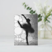 Ballet Zwart Wit Ballerina Briefkaart (Staand voorkant)