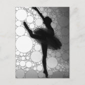 Ballet Zwart Wit Ballerina Briefkaart (Voorkant)