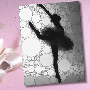 Ballet Zwart Wit Ballerina Briefkaart