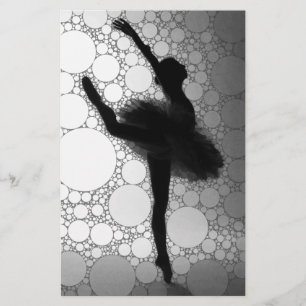Ballet Zwart Wit Dansende Ballerina Briefpapier