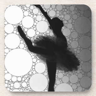 Ballet Zwart Wit Dansende Ballerina Drankjes Onderzetter