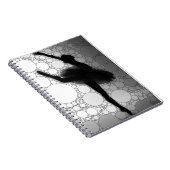 Ballet Zwart Wit Dansende Ballerina Notitieboek (Rechterzijde)