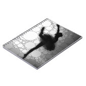 Ballet Zwart Wit Dansende Ballerina Notitieboek (Linkerzijde)