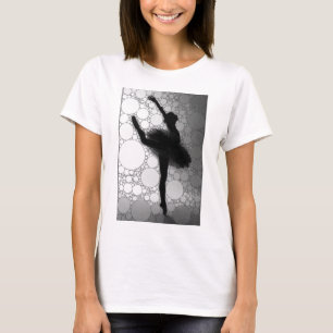 Ballet Zwart Wit Dansende Ballerina T-shirt