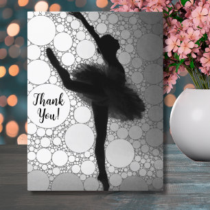 Ballet Zwart Witte Ballerina Briefkaart