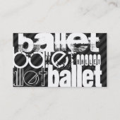 Ballet; Zwarte & Donkergrijze strepen Visitekaartje (Achterkant)