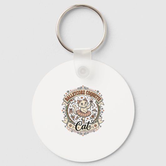 Balletcore Coquette Kat Balletcore Coquette Kat Vi Sleutelhanger (Voorkant)