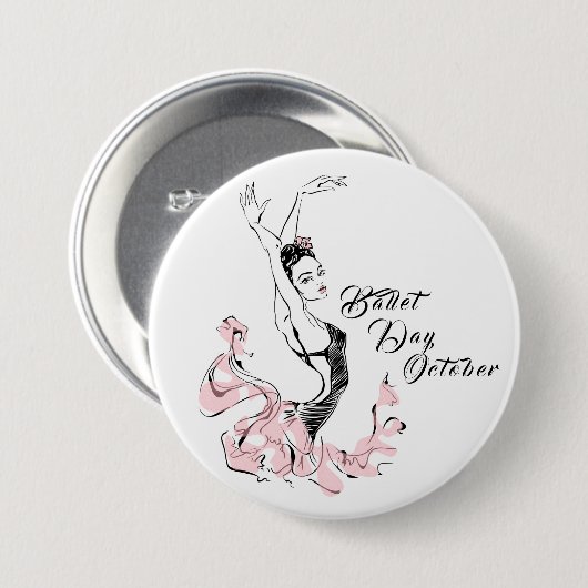 Balletdag Ronde Button 7,6 Cm (Voorkant /achterkant)