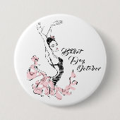 Balletdag Ronde Button 7,6 Cm (Voorkant)