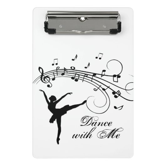 Balletdans met Mij Muzieknoot Mini Klembord (Voorkant)