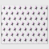Balletdans Roze & Zwart Cadeaupapier (Vlak)
