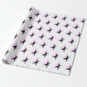 Balletdans Roze & Zwart Cadeaupapier (Uitgerold)