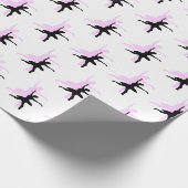 Balletdans Roze & Zwart Cadeaupapier (Hoek)