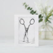 Balletdanscissors Ballerina Surreal tekening Briefkaart (Staand voorkant)
