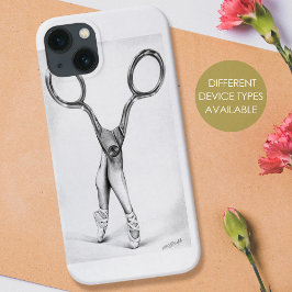 Balletdanscissors Ballerina Surreal tekening iPhone 13 Hoesje