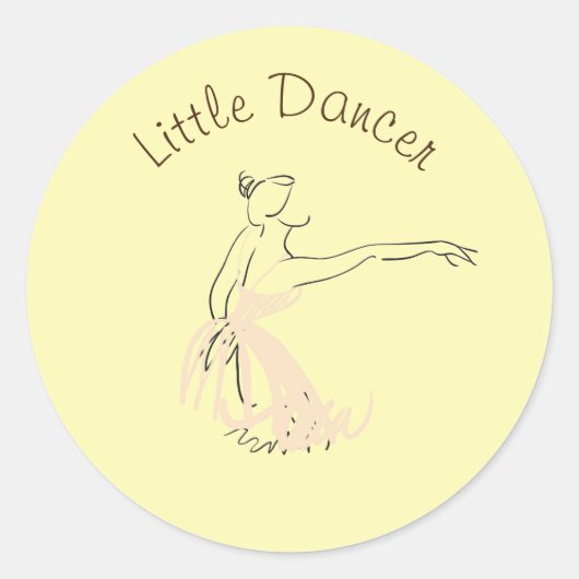 Balletdansdesign voor zakelijk gebruik ronde sticker (Voorkant)