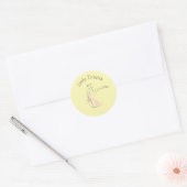 Balletdansdesign voor zakelijk gebruik ronde sticker (Envelop)