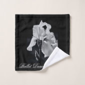 Balletdansen op werkgebied in zwart-wit bad handdoek (Wasdoekje)