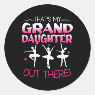 Balletdansende kleindochter opa en oma G Ronde Sticker
