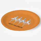 Balletdansende skeletons Halloween Party Papieren Bordje (Gekanteld)