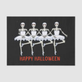 Balletdansende skeletons Halloween Party Tissuepapier (Voorkant)
