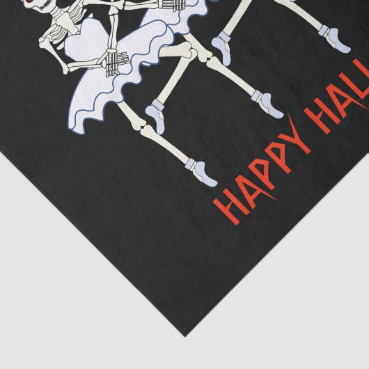 Balletdansende skeletons Halloween Party Tissuepapier (Detail)