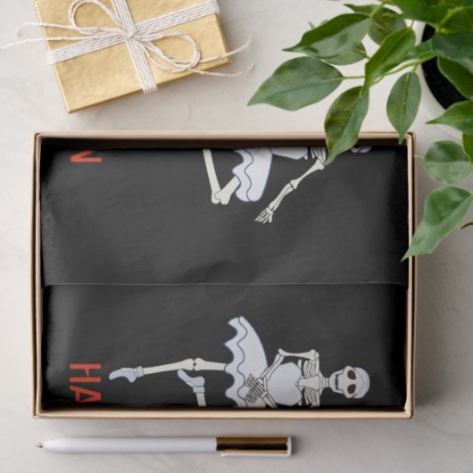 Balletdansende skeletons Halloween Party Tissuepapier (Geschenk)