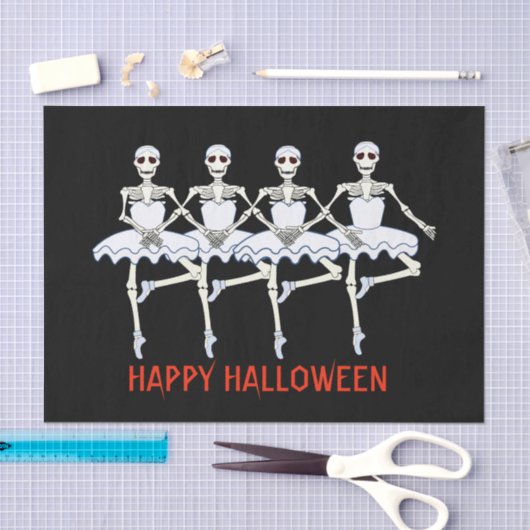 Balletdansende skeletons Halloween Party Tissuepapier (Craft)