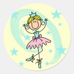 Balletdanser - Blonde T-shirts en Cadeaus Ronde Sticker