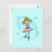 Balletdanser - Blonde T-shirts en geschenken Briefkaart (Voorkant / Achterkant)