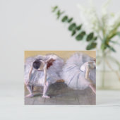 Balletdanser die Edgar Degas uitrekt Briefkaart (Staand voorkant)