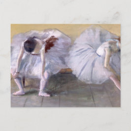 Balletdanser die Edgar Degas uitrekt Briefkaart