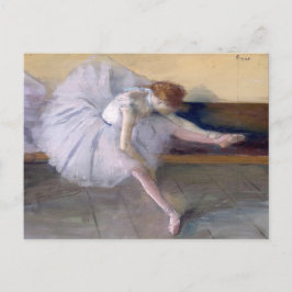Balletdanser die Edgar Degas uitrekt Briefkaart