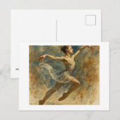 Balletdanser die springt,  briefkaart (Voorkant / Achterkant)