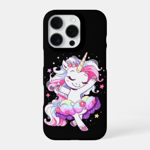 Balletdanser Eenhoorn Meisjes Regenboog Ballerin K iPhone 16 Pro Hoesje