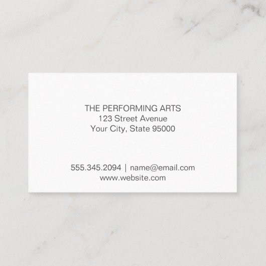 Balletdanser | Fon glinsterend Visitekaartje (Achterkant)